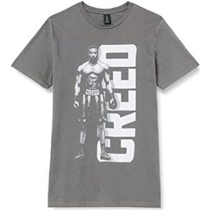 cotton division Creed T-shirt voor heren""Man Pose in Front of The Logo"" MECREEDTS024 antraciet, maat 3XL, Antraciet, 3XL