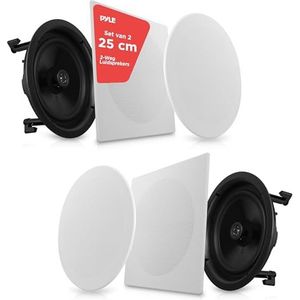 Pyle Luidsprekers- Plafondluidsprekers- Wandluidsprekers- Plafondspeakers- Inbouwluidsprekers voor Thuis - 2-Weg Speakers- Luidsprekersysteem voor in het Plafond - 300 Watt