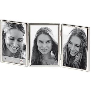 walther design fotolijst zilver 3x 10x15 cm Chloe Portretlijst WD315S