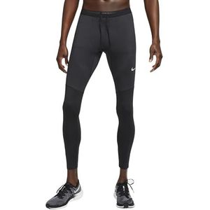 Nike Heren M Nk Df Phenom Elite Tight Leggings, zwart/Reflective silver, XXL