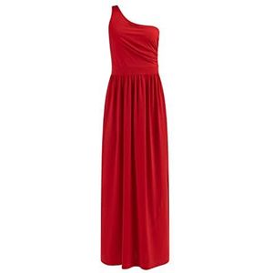 nolie Dames One-Shoulder maxi-jurk 19227027-NO01, rood, L, rood, L