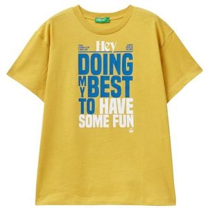 United Colors of Benetton T-shirt, Geel, 160