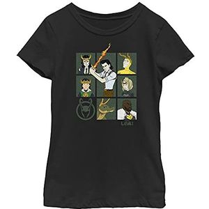Marvel Loki Variant Collage Box Up Standaard T-shirt, zwart, XS, Zwart, XS, zwart, XS
