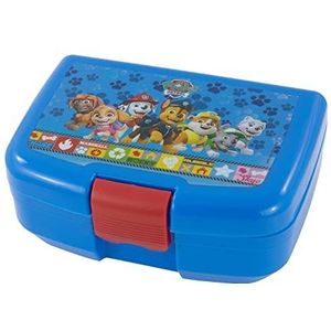P:os 76959049 PAW Patrol - broodtrommel voor kinderen met één vak, lunchbox in blauw van kunststof met clipsluitingen, lunchbox voor kleuterschool, school en vrije tijd