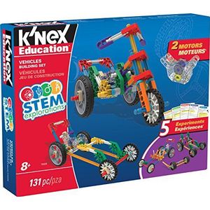K'NEX 79320 Education STEM Explorations Vehicles Building Set, Educational Toys for Kids, 131 Piece STEM Learning Kit, Engineering for Kids, Construction Toys for Kids Aged 8+