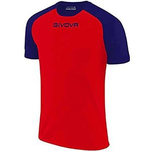 givova MAC03-1204-4XS lang shirt, rood/blauw, 4XS voor heren