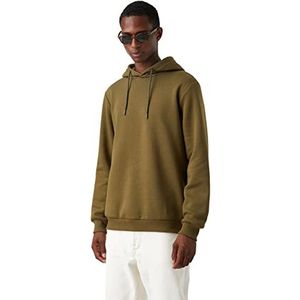 Koton Heren Basic Hoodie Sweater, Khaki (871), XL, Kaki (871), XL