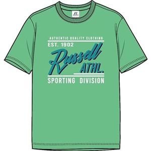 RUSSELL ATHLETIC Heren Rasd-s/S Crewneck Tee T-shirt, Absinthe Green, L