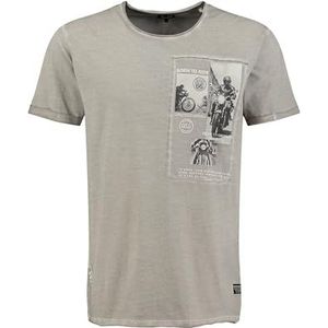 KEYLARGO Heren T-shirt MT KLWHEELS Round, Zilver (1107), 3XL