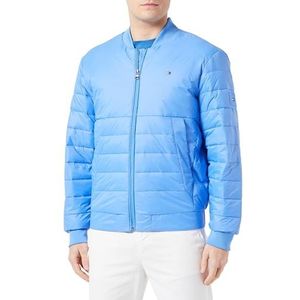 Tommy Hilfiger Verpakkbare gerecyclede quilt bomberjacks voor heren, Blauwe spreuk, XS