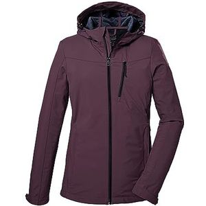 killtec Dames Softshelljas/outdoorjas met capuchon KOS 89 WMN SFTSHLL JCKT, aubergine, 38, 39138-000