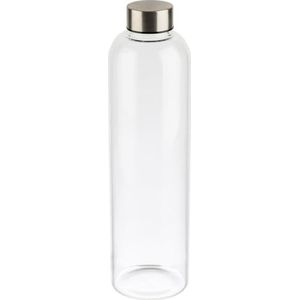 APS 66909 drinkfles/glazen fles, 7,5 x 7,5, hoogte 28,5 cm, Ø 7,5 cm, 1 liter, transparant