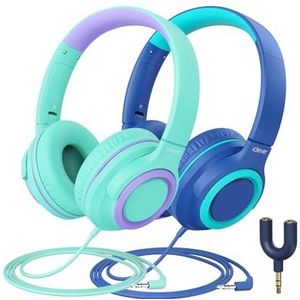 iClever - Kids Hoofdtelefoon - Bedraad - Roze - Opvouwbaar - In-line Microfoon