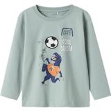 NAME IT Shirt 'NMMNABIR'  navy / pastelgroen / oranje / wit