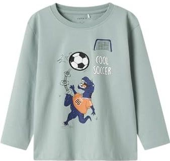 NAME IT Shirt 'NMMNABIR'  navy / pastelgroen / oranje / wit