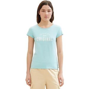 TOM TAILOR Denim T-shirt voor dames, 13117 - Pastel Turquoise, XL