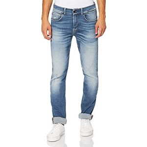 7 For All Mankind Slimmy Tapered Stretch Tek Eco Breathless Jeans voor heren, lichtblauw, 38W x 30L