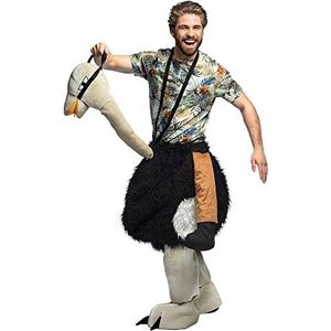 Boland 88089 - Pluche kostuum struisvogel, één maat, dierenkostuum voor mannen en vrouwen, kostuum voor carnaval en themafeest