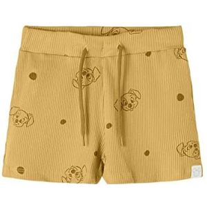 NAME IT Boy's NMMARI 101D Long Rib WDI Shorts, Ochre, 98