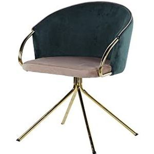 Adda Home stoel, metaal, beige/groen, medium
