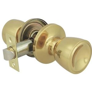 Amig - Deurknop type Cup, set met handgrepen aan beide zijden, messing, ingangsgreep 60/70 mm, inclusief schroeven, voor houten deuren, vierkante greep, gepolijst