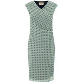 Cartoon Jurk  turquoise / olijfgroen / zwart / wit