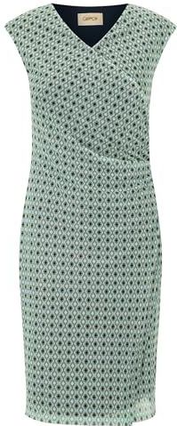 Cartoon Jurk  turquoise / olijfgroen / zwart / wit