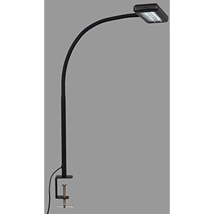 BRILONER - LED-klemlamp, daglichtklemlamp, bureaulamp incl. snoerschakelaar, draaibaar en zwenkbaar, bureaulamp 7,5 watt, 800 lumen, zwart, 805x230x40mm (LxBxH)