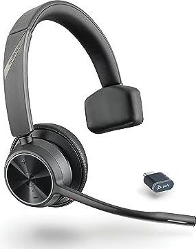 Poly Voyager 4310 UC (Plantronics) Draadloze headset met één oor Bluetooth Headset met Noise Cancelling-microfoon, verbinding met PC/Mac/mobiele telefoon via Bluetooth, compatibel met teams, zoom en