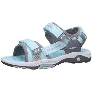 KangaROOS K-Leni Kira sandalen voor kinderen, uniseks, Ultimate Grey Mint, 28 EU
