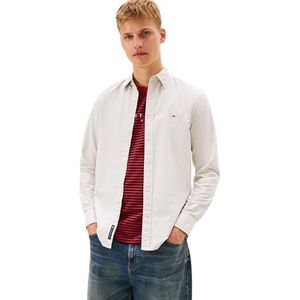 Tommy Jeans Tjm Slim Stripe Oxford Shirt Ext Dm0dm20668 Shirt L/S, Groen (Donkergroen/Strepen), L Heren, groen (donkergroen/strepen), L