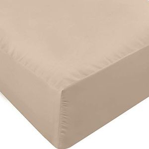 Utopia Bedding Queen hoeslaken - onderlaken - diepe zak - zachte microvezel - krimp- en vervagingsbestendig, onderhoudsvriendelijk -1 hoeslaken (alleen beige)