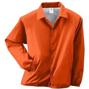 Augusta Sportswear Heren Nylon Coach's Jas/gevoerd, Oranje, Groot