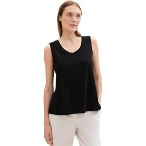 TOM TAILOR Basic tanktop voor dames, 14482 - Deep Black, S
