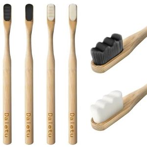 Daletu - Bamboe Tandenborstel - Extra Zacht - Set van 4 - Voor Gevoelige Tandvlees