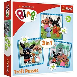 abgee 916 34851 Mit Freunden Spaß haben, Hase Bing EA von 20 bis 50 Teilen, 3 Sets, für Kinder ab 3 Jahren 3 in 1, Multicoloured