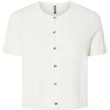 Pcorina - Gebreid Vest - Knus - Ronde Hals - Lange Mouwen - Knoopsluiting - Soepelvallende Pasvorm