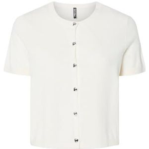 Pcorina - Gebreid Vest - Knus - Ronde Hals - Lange Mouwen - Knoopsluiting - Soepelvallende Pasvorm