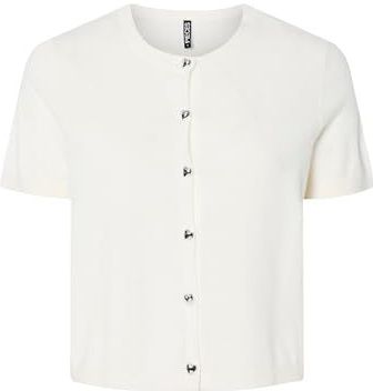 Pcorina - Gebreid Vest - Knus - Ronde Hals - Lange Mouwen - Knoopsluiting - Soepelvallende Pasvorm