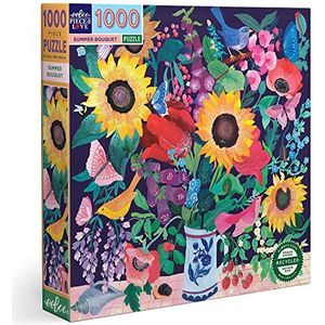 eeBoo Summer Bouquet gerecycled karton voor volwassenen, 1000 stuks, kleurrijk