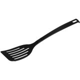 Fackelmann Nero Sleufspatel, hittebestendige kunststof spatel, 320 x 66 x 12 mm, vaatwasmachinebestendig, zwart, Made in Germany