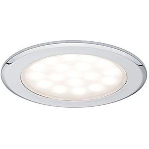 Paulmann 99920 LED meubellamp inbouwlamp rond incl. 2x2,5 watt kastlamp chroom kastlicht aluminium, kunststof keukenlamp 3000 K
