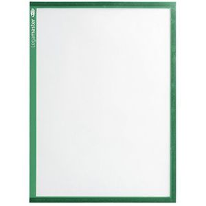 Legamaster 7-635604 Magnetische documentmappen, DIN A4, 5 stuks, groen frame, transparant PVC-oppervlak
