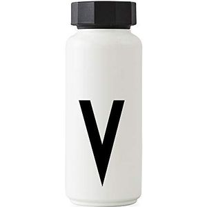 Design Letters Gepersonaliseerde witte thermo roestvrijstalen fles voor warme en koude dranken, geïsoleerde drinkfles voor werk, school, sport en gym - A