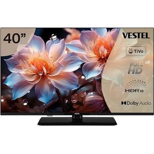 Vestel TiVo 40FT9740 40 inch Smart TV, Full HD, HDR, met Triple Tuner, LED 40FT9740, zwart