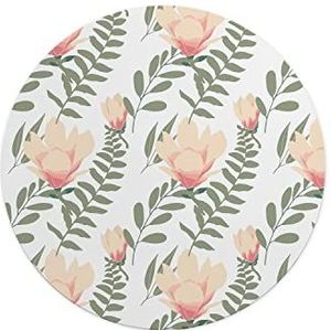 Questo Casa, Ronde digitaal bedrukte muismat, antislip onderkant, voor kantoor en thuis, diameter: 22 cm