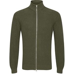 CASUAL FRIDAY Heren Kurt 0034 Zipper Cardigan gebreide jas, 190312/Beetle, L