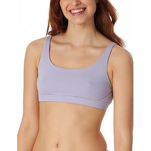 Schiesser Dames bustier-pure rib trainingsbeha, lila, normaal, paars, 36