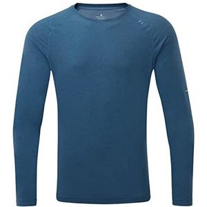 Ronhill Hardlopen, Heren Life Tencel L/S Tee, AdmiralMarl/Kalksteen, L