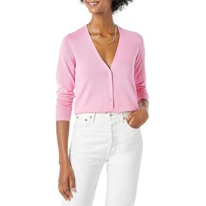 Amazon Essentials Women's Lichtgewicht vest met V-hals (verkrijgbaar in grote maten), Roze, S